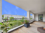 Loggia nach Westen - SITULI: Exklusives Indoor-Outdoor-Living in Schwabing mit Dachterrasse und Loggia