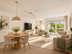 Wohn-Esszimmer (Staging) - SITULI: Helle 3-Zimmer-Erdgeschosswohnung mitten in Herrsching