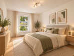 Schlafzimmer (Staging) - SITULI: Helle 3-Zimmer-Erdgeschosswohnung mitten in Herrsching