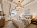 Schlafzimmer 2 (Staging) - SITULI: Familienfreundliches Dachgeschoss – 4 Zimmer mit besonderem Flair in Toplage Lohhof