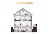 Ganzes Haus - SITULI: Schnelle Fertigstelllung – Reiheneckhaus im Rohbau mit zwei Stellplätzen
