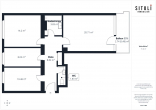 Grundriss - SITULI: Helle Hochparterre-Wohnung mit Südwest-Balkon und zwei Schlafzimmern