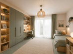 Schlafzimmer im OG (Staging) - SITULI: Reihenhaus mit 4 Schlafzimmern und sonniger Südterrasse in Starnberg