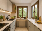 Küche (Staging) - SITULI: Reihenhaus mit 4 Schlafzimmern und sonniger Südterrasse in Starnberg