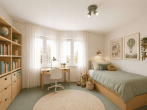 Schlafzimmer im OG (Staging) - SITULI: Reihenhaus mit 4 Schlafzimmern und sonniger Südterrasse in Starnberg