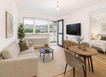 SITULI: Kompakte 2-Zimmer-Wohnung mit Balkon zum ruhigen Innenhof, 80636 München, Etagenwohnung