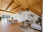 Wohn-Esszimmer (Staging) - SITULI: Besonderes Wohnen – Dachgeschoss mit 4 Zimmer & viel Platz in Toplage Lohhof